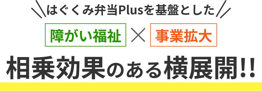 はぐくみ弁当Plusを基盤とした相乗効果のある横展開